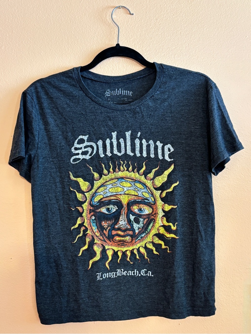 Sublime Charcoal Graphic Tee - Yellow Sun Logo
